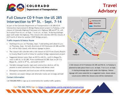 Update Flyer for 7 Day Closure